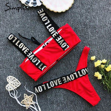 Load image into Gallery viewer, Padded Swimwear Simplee Sexy push up two-piece bodysuit women padded playsuit Summer