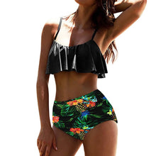 Load image into Gallery viewer, Padded Swimwear NEW Sexy Floral High Waist Bikini Set Ruffles Swimwear Women