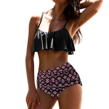 Load image into Gallery viewer, Padded Swimwear NEW Sexy Floral High Waist Bikini Set Ruffles Swimwear Women