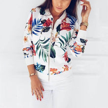 Load image into Gallery viewer, Floral Spring Jacket Women  Retro Ladies Short Thin Slim Bomber