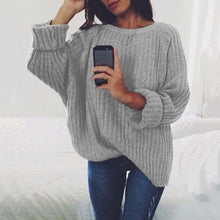 Load image into Gallery viewer, Oversized Sweater Autumn Winter Oversize Sweater Knitted Pullover