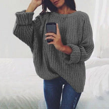 Load image into Gallery viewer, Oversized Sweater Autumn Winter Oversize Sweater Knitted Pullover