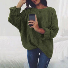 Load image into Gallery viewer, Oversized Sweater Autumn Winter Oversize Sweater Knitted Pullover