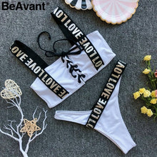 Load image into Gallery viewer, Padded Swimwear up two-piece women sexy bodysuit Padded beach wear