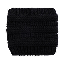 Load image into Gallery viewer, Ponytail Beanie Hat Woolen Cap Women Soft Knit Turban