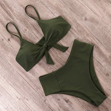 Load image into Gallery viewer, Padded Swimwear Swimwear Women Swimsuit 2019 High Waist Bikini