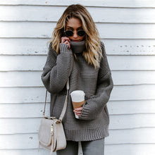 Load image into Gallery viewer, Oversized Sweater Casual Loose Autumn Winter Turtleneck Sweater