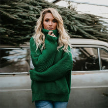 Load image into Gallery viewer, Oversized Sweater Casual Loose Autumn Winter Turtleneck Sweater