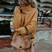 Load image into Gallery viewer, Oversized Sweater Casual Loose Autumn Winter Turtleneck Sweater