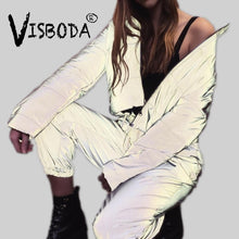 Load image into Gallery viewer, Winter/Spring Coat Women Oversized Cotton Cropped Jacket
