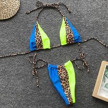 Load image into Gallery viewer, Padded Swimwear  Triangle leopard bikinis 2019