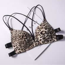 Load image into Gallery viewer, Seamless Bra Pre-summer Leopard Print Sexy Bra Bustier Crop Top