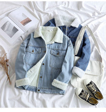 Load image into Gallery viewer, Winter/Spring Coat Spring Fur Jean Denim Jacket Women