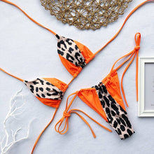 Load image into Gallery viewer, Padded Swimwear  Triangle leopard bikinis 2019