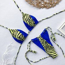 Load image into Gallery viewer, Padded Swimwear  Triangle leopard bikinis 2019
