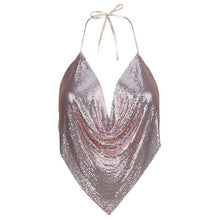 Load image into Gallery viewer, Padded Swimwear Sexy Women Sequin Swimwear Bra Tops Vest Halter Padded Tanks Tops