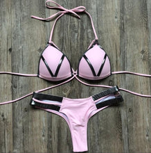 Load image into Gallery viewer, Padded Swimwear Black Bandage Swimsuit 2019 Sexy Brazilian