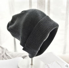 Load image into Gallery viewer, Ponytail Beanie Hat 6 colors unisex Autumn winter solid color real cashmere