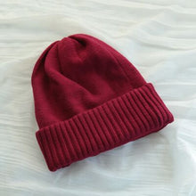 Load image into Gallery viewer, Ponytail Beanie Hat 6 colors unisex Autumn winter solid color real cashmere