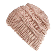 Load image into Gallery viewer, Ponytail Beanie Hat  Winter   Women Crochet Knit
