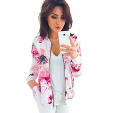 Load image into Gallery viewer, Floral Spring Jacket Retro Floral Print Women Coat Casual Plus Size Z