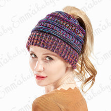 Load image into Gallery viewer, Ponytail Beanie Hat Women's Ponytail Beanie Skull