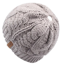 Load image into Gallery viewer, Ponytail Beanie Hat Kids Beanie  Warm Winter Girls and Boys Caps