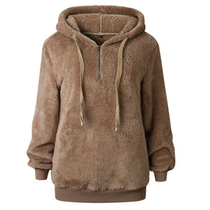Oversized Sweater Warm Hooded Sweater Women Thick Pullovers