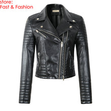 Load image into Gallery viewer, Leather Jackets 2019 New Fashion Women Smooth Motorcycle Faux