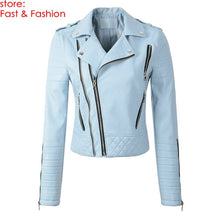 Load image into Gallery viewer, Leather Jackets 2019 New Fashion Women Spring Autumn Soft Faux