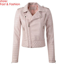 Load image into Gallery viewer, Leather Jackets 2019 New Fashion Women Spring Autumn Soft Faux