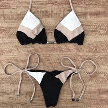 Load image into Gallery viewer, Padded Swimwear 2019 Sexy Halter Swimsuit Women Thong Micro Bikini String Padded