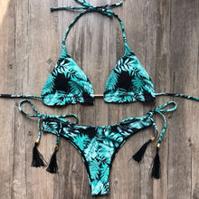 Load image into Gallery viewer, Padded Swimwear 2019 Sexy Halter Swimsuit Women Thong Micro Bikini String Padded