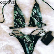 Load image into Gallery viewer, Padded Swimwear 2019 Sexy Halter Swimsuit Women Thong Micro Bikini String Padded