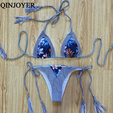 Load image into Gallery viewer, Padded Swimwear 2019 Sexy Halter Swimsuit Women Thong Micro Bikini String Padded