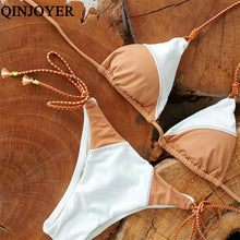 Load image into Gallery viewer, Padded Swimwear 2019 Sexy Halter Swimsuit Women Thong Micro Bikini String Padded