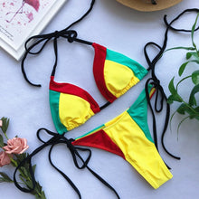 Load image into Gallery viewer, Padded Swimwear 2019 Sexy Halter Swimsuit Women Thong Micro Bikini String Padded