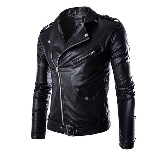 Leather Jackets Brand PU Leather Jacket Men Autumn Casual Zipper Mens Motorcycle