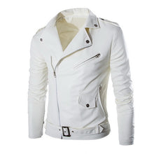 Load image into Gallery viewer, Leather Jackets Brand PU Leather Jacket Men Autumn Casual Zipper Mens Motorcycle
