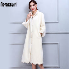 Load image into Gallery viewer, Lambs wool Coat Winter Real Fur Coat Women Long Elegant Warm large