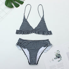 Load image into Gallery viewer, Padded Swimwear Plaid Sexy Women Bikini Set 2019 New Push Up Ruffles