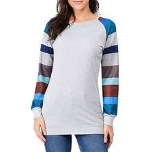 Load image into Gallery viewer, Color Block Top Fashion Autumn befree Women Casual Color Block Long Sleeve Pullover