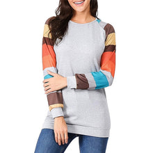 Load image into Gallery viewer, Color Block Top Fashion Autumn befree Women Casual Color Block Long Sleeve Pullover