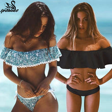 Load image into Gallery viewer, Padded Swimwear 2019 Sexy Bandeau   Women Swimsuit Push Up