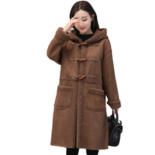 Load image into Gallery viewer, Lambs wool Coat new lambs wool winter coat female long hair thickening