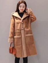 Load image into Gallery viewer, Lambs wool Coat new lambs wool winter coat female long hair thickening