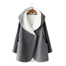 Load image into Gallery viewer, Lambs wool Coat cardigans women   autumn/winter warm thicken women wool coat