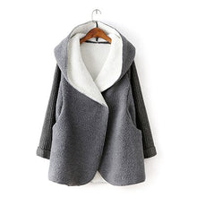Load image into Gallery viewer, Lambs wool Coat cardigans women   autumn/winter warm thicken women wool coat