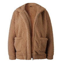 Load image into Gallery viewer, Lambs wool Coat Warm Thick Teddy Coat Female Casual Overcoat Oversize Outerwear