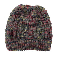 Load image into Gallery viewer, Ponytail Beanie Hat Colors Messy High Bun Ponytail Stretchy Knitted